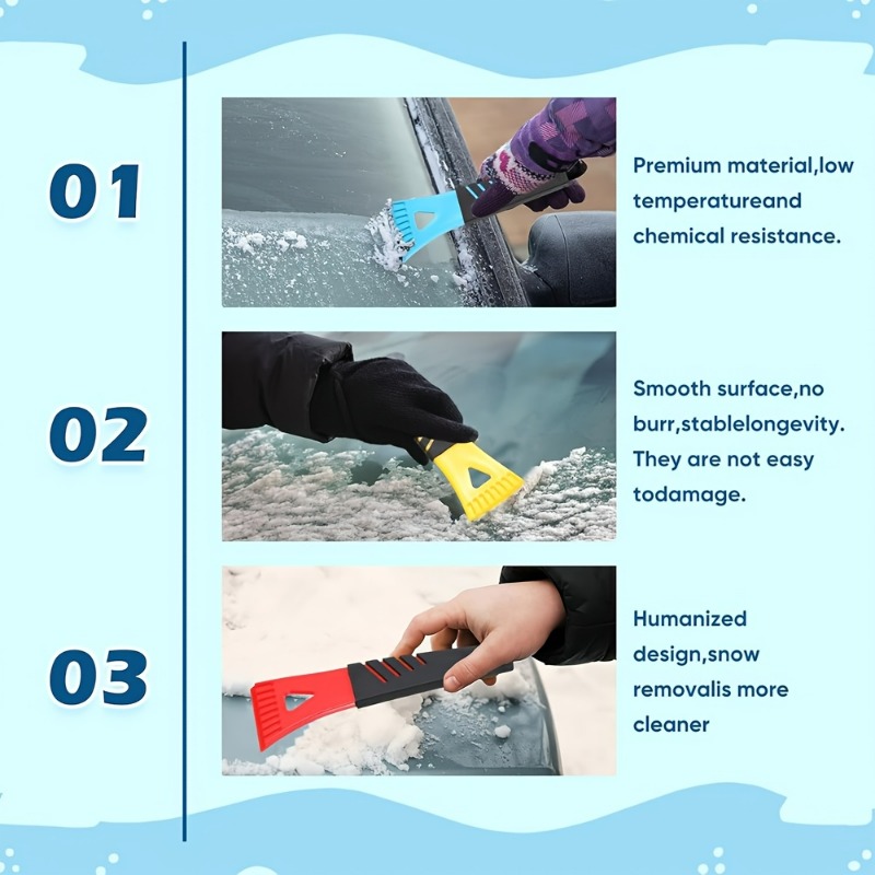 Heavy Equipment Scraper - 1pc Heavy-Duty PVC Ice Scraper with