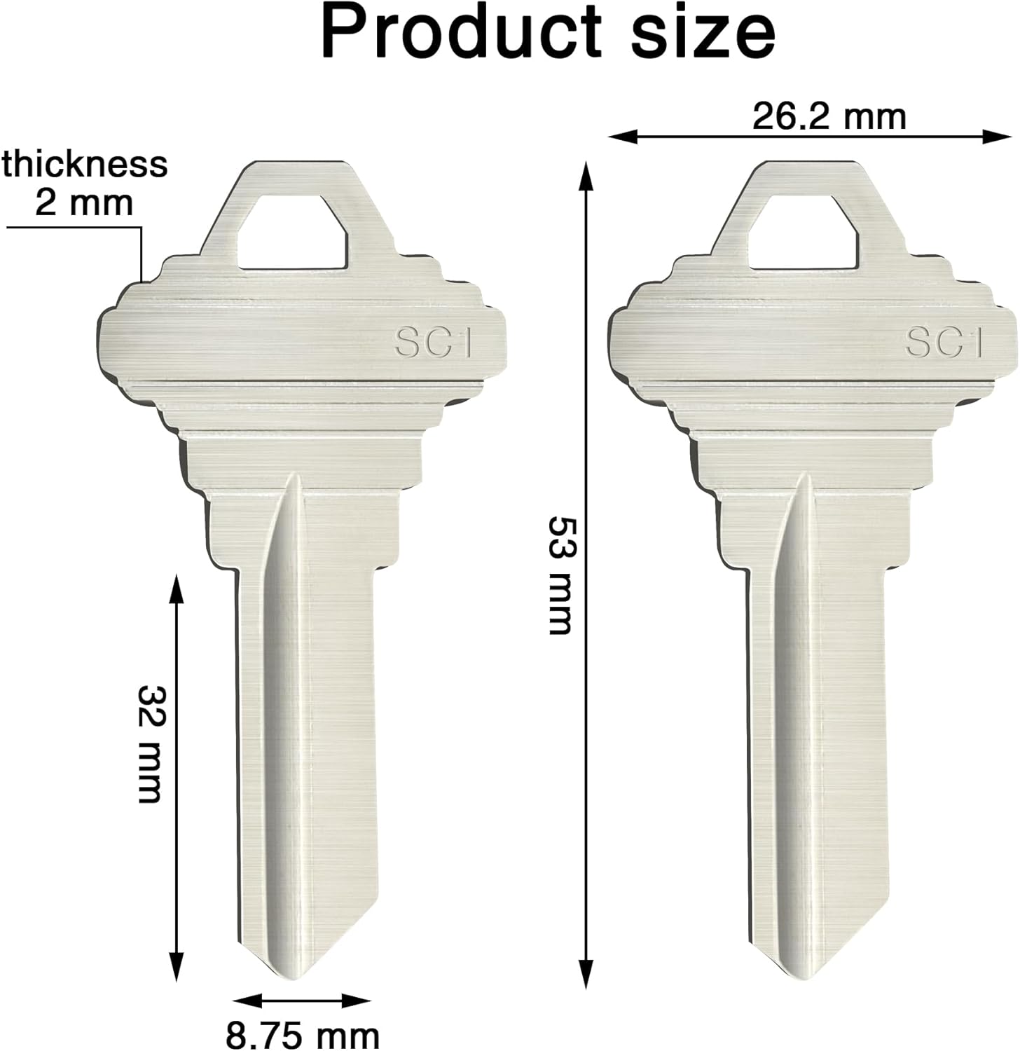 SC1 Blank Key Blanks, Standard - Heavy Equipment Keys Master Set ulasan dan harga