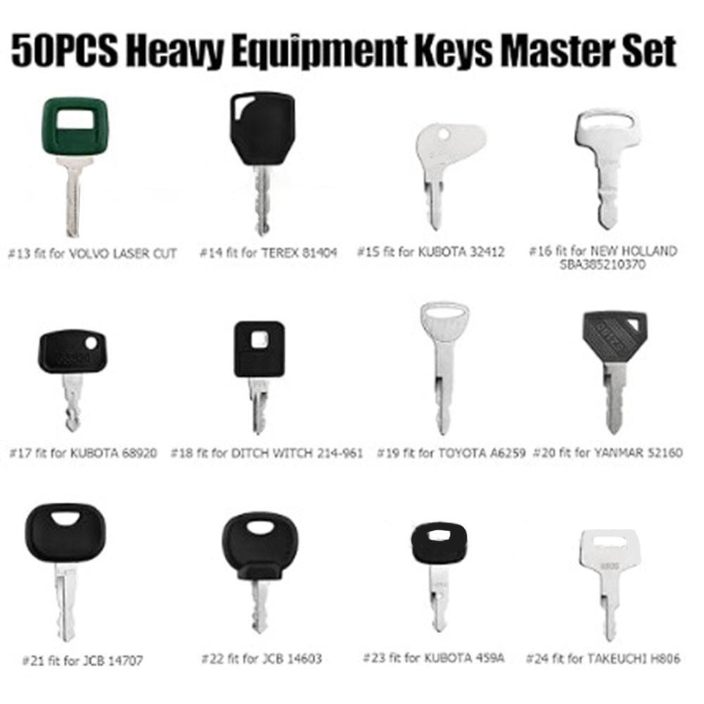 50pcs Heavy Equipment Keys Mas - Heavy Equipment Keys Master Set ulasan dan harga